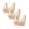 thumbnail image 1 of Bras for Women, 3PC Womans Plus Size Printing Comfortable Bra Underwear, 1 of 3