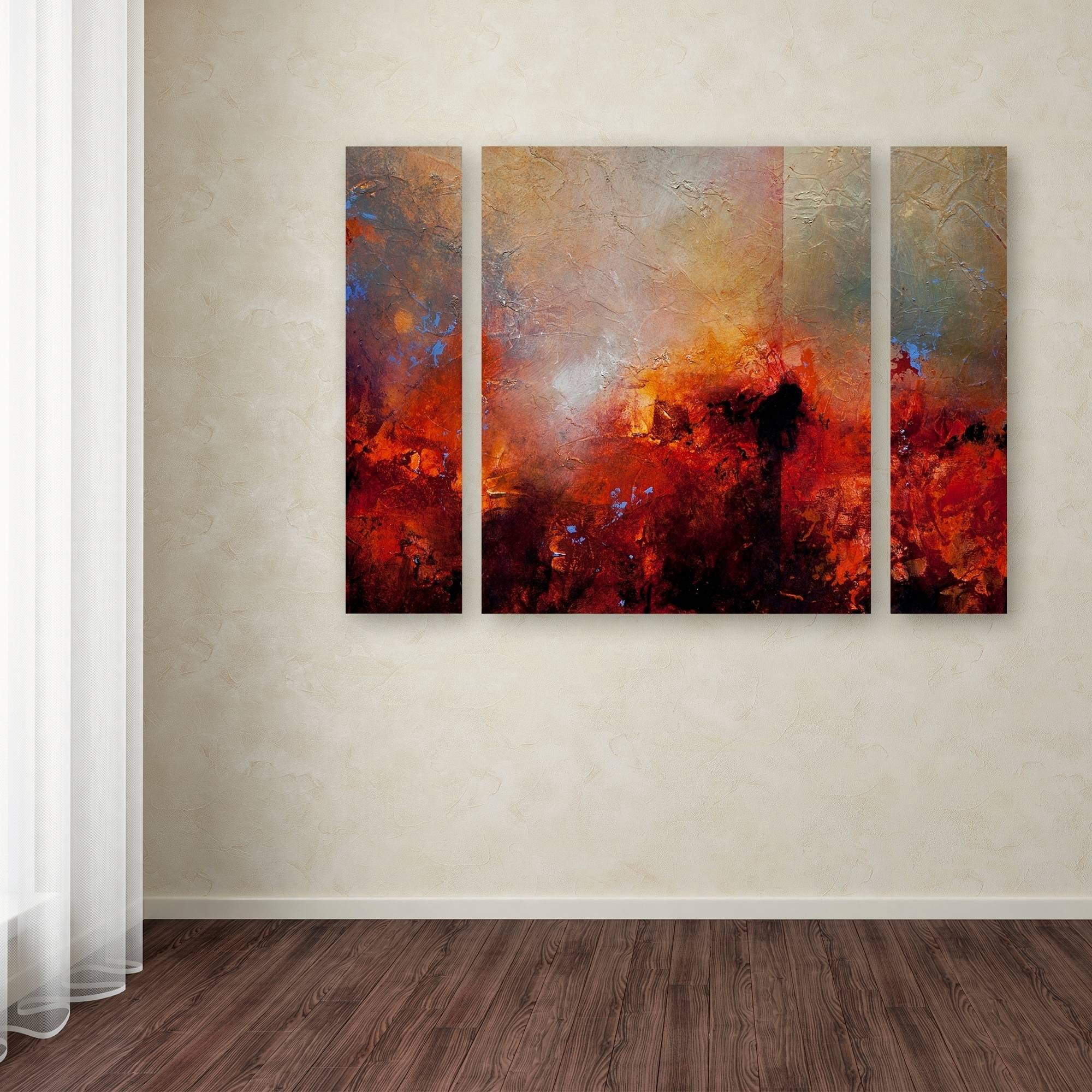 CH Studios 'Red Earth' Multi Panel Art Set Large