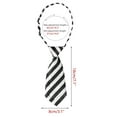 thumbnail image 2 of Corbata uniforme linda preatado a rayas cortas para mujeres, casual escolar, talla única, negro y blanco grueso, 2 of 6