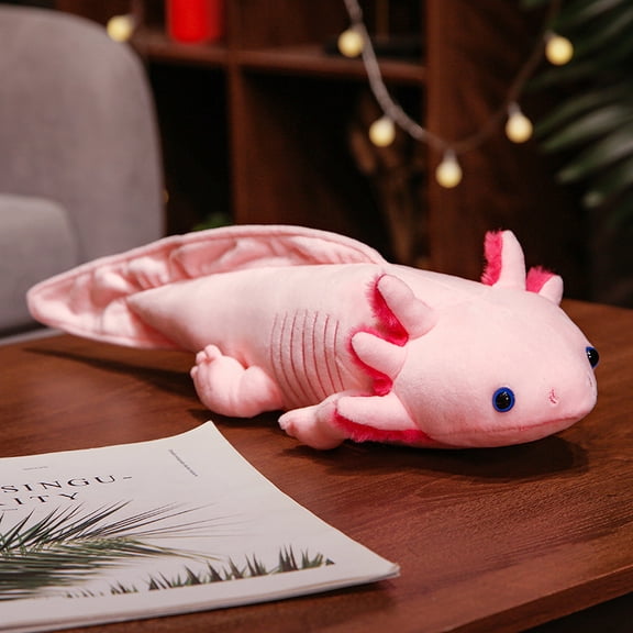45cm Axolotl Plush Toy, Soft Realistic Axolotl Stuffed Animal, Cute Salamander Plush Pillow for Kids & Adults
