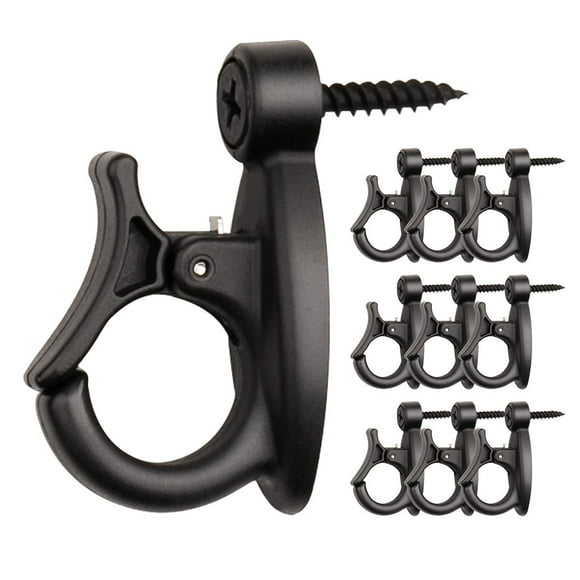 12 Pack Wall Hooks, Ceiling Hooks, Black Screw Hooks, Screw Wall Hooks, Eye Screws, Small Hook Screws, Screw Hooks, Ceiling Screw Hooks