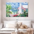 thumbnail image 2 of Elephant Stock Bermuda Cove Wall Art - Horizontal Canvas Wall Art - Living Room Wall Decor - Architecture Canvas - Blue And Pink Decor By Paul Brent - 51" x 34", 2 of 8
