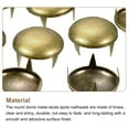 thumbnail image 4 of 100Pack 16mm Brown Round Dome Studs Metal Claw Beads Nailhead for Leather Craft Clothes Belt Bag Shoes, 4 of 6