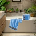 thumbnail image 6 of Hyknon Large Bath Towels Soft Quick-Drying Absorbent Bathroom Towels Thickened Shower Towels Blue Cotton Towels for Home Hotel (29x13.4Inch), 6 of 7