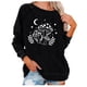 thumbnail image 2 of Puntoco Mujeres Casual Manga Completa Cuello Redondo tops Camisas Sueltas Blusa Estampado de Sol y Luna Sudadera Gráfica Puntoco Puntoco-5705, 2 of 6