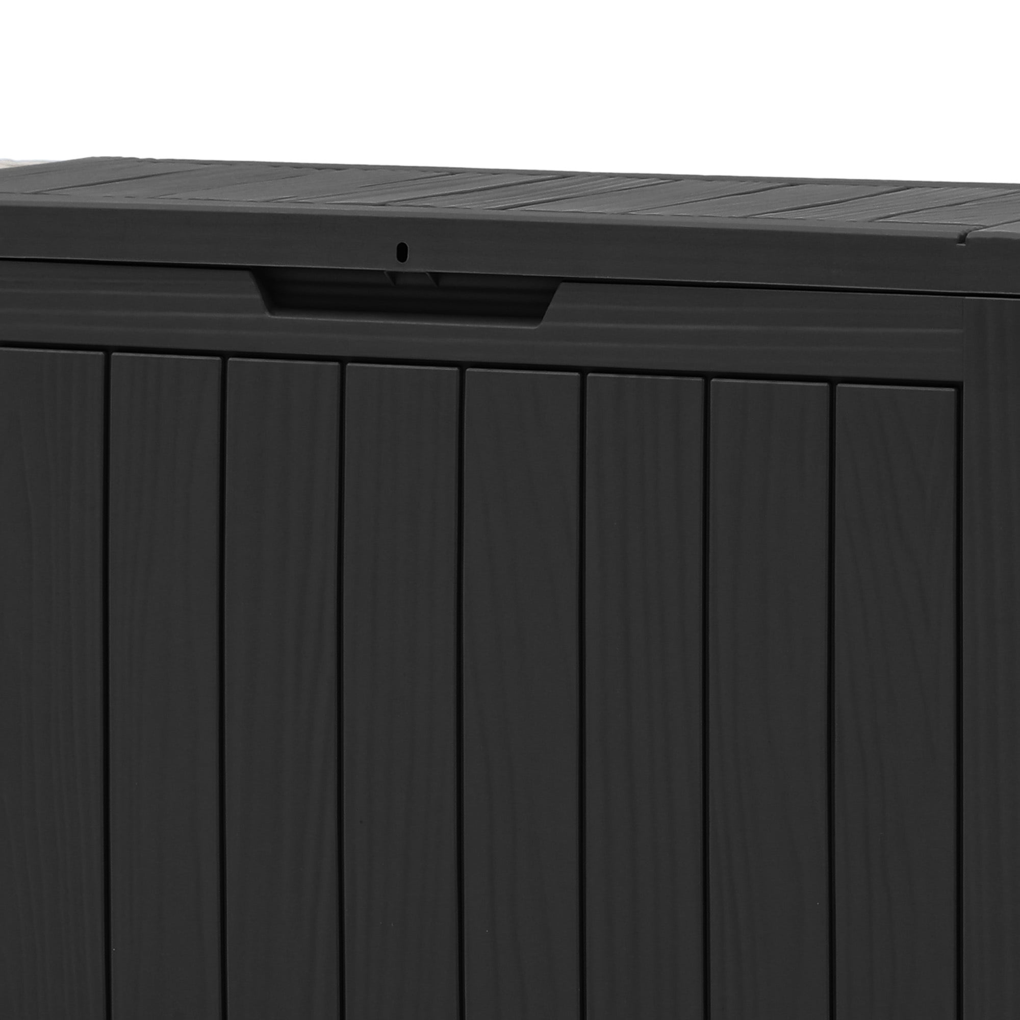 Uforic 45 Gallon Waterproof Resin Outdoor Storage Deck Box, Lockable Organizer for Patio Pool Garden, Black