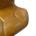 thumbnail image 5 of 26 Inch PU Leather Dining Chairs, Counter Height with Black Metal Legs, Simple Bar Stool Upholstered Dining Chairs, Accent Desk Chair Dining Room, Kitchen, Vanity, Living Room(Brown,Set of 4), 5 of 9