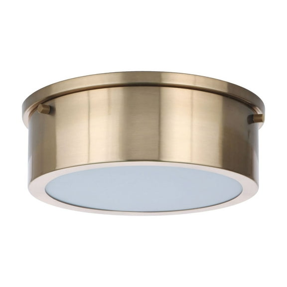 X6709-SB-LED Craftmade Lighting Fenn - 9 Inch 10W LED Flush Mount-Satin Brass Finish