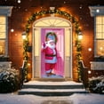 thumbnail image 4 of KeirineCC 1PCS Santa Door Cover,35x71 Inches Funny Merry Christmas Door Cover Santa Claus Welcome Banner,Christmas Festive Porch Lawn Garden Decor for Front Door Holiday Cheer,, 4 of 9