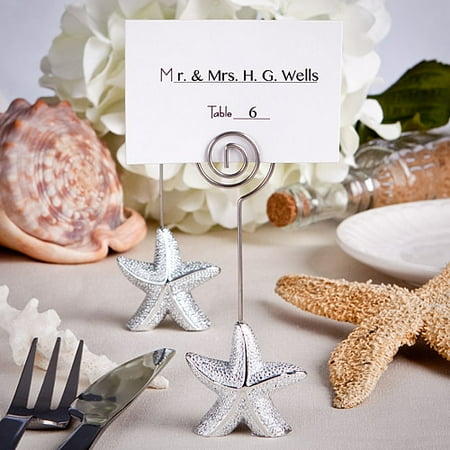 - 60 Shimmering starfish design place card holder favors