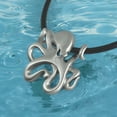 thumbnail image 4 of Octopus Necklace Pewter Pendant- Octopus Gift for Women and Men, Octopus Necklaces, Gift for Octopus Lover, Sea Life Jewelry for Divers, Octopus Charm, 4 of 11