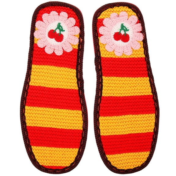 HONMEET Handmade Colorful Slipper Soles, 1 Pair, Size 7.5 US, and Comfortable Replacement Soles for Slippers