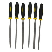 FONDOTIN Woodworking Hand Tools Mini Wood File Set 6Pcs Black Steel for Woodworkers
