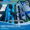 thumbnail image 2 of WAVESRX DockingPal™ - Premium Flat Bungee Dock Line for Boats | Elastic Boat Dock Rope with 1 Stainless Steel Carabiner & 1 Loop | Stretches from 5' to 9' for Jet Ski, PWC & Boat, 2 of 5