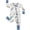Blue Dinosuar, variant on Emy Dola 3-24M Newborn Baby Convertible Bamboo Jumpsuit, 2-Way Zipper Sleep 'N Play Footie Romper For Infant Boys Fall Winter Clothes