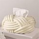 thumbnail image 5 of Ceramic Tissue Box Twine Grain Napkin Carton Toilet Paper Holder Napkin Dispenser Rack Stand Home Decoraction Organizer, 5 of 5