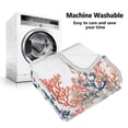 thumbnail image 5 of Yayeee Throw Blanket for Couch Soft Warm 60" x 80" Sofa Chair Bed Decoration, White Sea Plants, 5 of 7