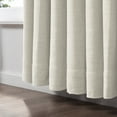 thumbnail image 5 of TWOPAGES 52 W X 84 L Inch Curtain Pinch Pleated Hanging Style Drapery Blackout Solid Linen Drapery for Bedroom, 1 Panel, Ivory White, 5 of 6