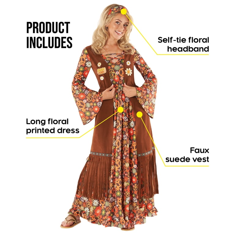fancy dress for 60s party ADULTS 1960S PARTY GIRL DRESS HIPPY COSTUME 60S RETRO LADIES FANCY DRESS