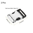 thumbnail image 2 of Uxcell 2.8" Metal Side Release Buckles No Sewing Clips Snaps for Backpack, 2Pack Silver, 2 of 5
