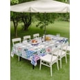 thumbnail image 4 of Outdoor Tablecloth with Umbrella Hole for Patio/Picnic/Party/Camping, Watercolor Flowers Waterproof Table Cloth Rectangle Table Cover Washable, Spring Butterflies Floral Gray Plaid (60"x 120"), 4 of 8