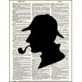 thumbnail image 2 of Sherlock Holmes Silhouette - Dictionary Art Print Printed On Authentic Vintage Dictionary Book Page - 8 x 10.5, 2 of 3