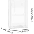 thumbnail image 3 of Generic Brochure Holder Wall Mount Pamphlet Holder Acrylic Rack Booklet Display Stand Clear Literature Holder for Paper, Exhibition, 11cmx4.2cmx16.5cm, 3 of 7