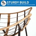 thumbnail image 6 of Outdoor Egg Rocking Chair, Indoor Papasan Rocking Chair with Thick Cushion, Modern Lounge Rocker for Balcony, Living Room, Bedroom, Porch, Lawn, Garden (Dark Blue), 6 of 10