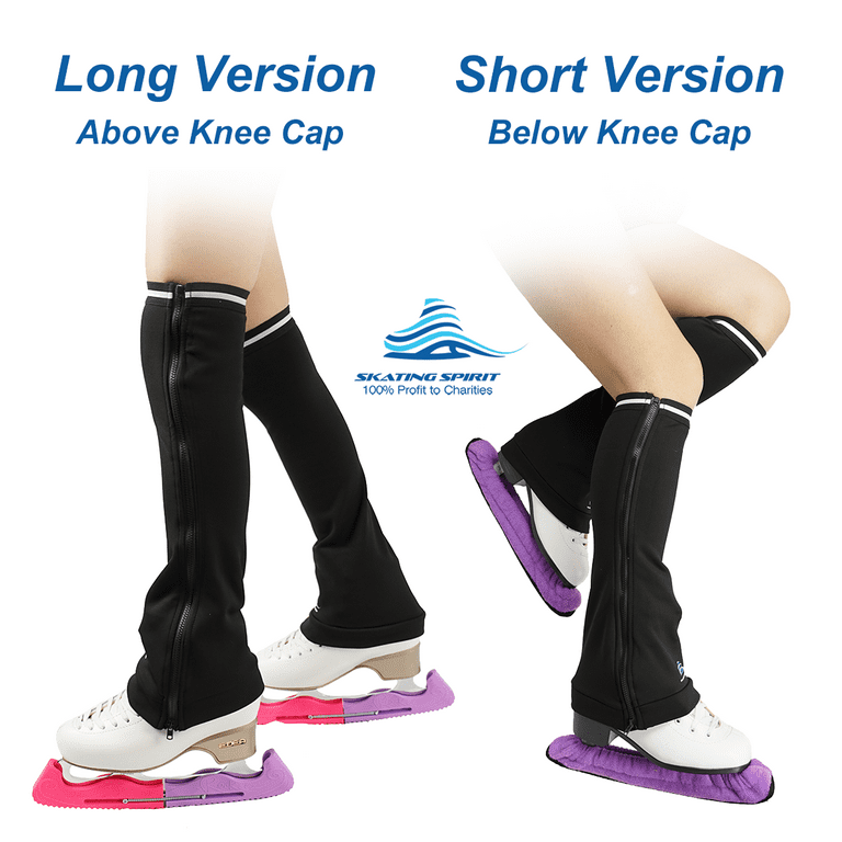 Ice Figure Skating Leg Warmer, Eip-on Eip-Off, Non-Slip Cuff Band, Fleece  Lined Thermal Fabric