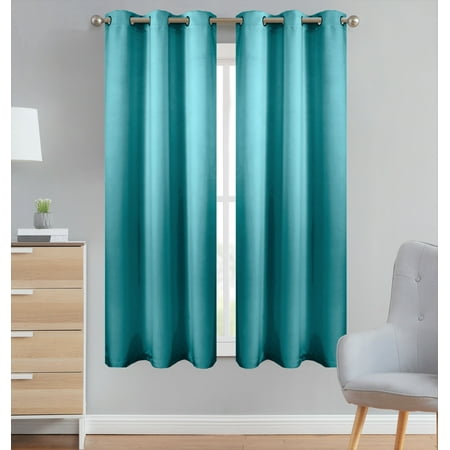 Style Basics 63  Inch Long Blackout Curtains  For Bedroom  