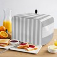 thumbnail image 2 of Toaster Cover 4 Slice, Grey Striped Dustproof Bakeware Oven Protector with Top Hook, Modern Farmhouse Gray White Stripes Waterproof Small Kitchen Appliance Toasters Dust Cover, 12"x11"x8", 2 of 9