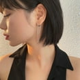 thumbnail image 2 of 925 Sterling Silver Circle Dangle Earrings Tassel Chain For Women Fashion Dangling Chain Earrings, 2 of 4