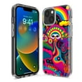 thumbnail image 3 of MUNDAZE Apple iPhone 11 Pro Psychedelic Trippy Hippie Night Walk Shockproof Clear Hybrid Protective Phone Case Cover, 3 of 5
