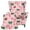 Pink Christmas Holly, variant on Glofpot Stretch Wingback Chair Slipcover Removable Elastic Furniture Protector Easy Care Chair Cover Snowman With Top Hat Scarf Snowflake Christmas Holiday For Wingback Chair