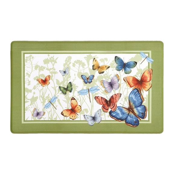 Achim Anti Fatigue Kitchen Mat 18In. X 30In. - Butterflies