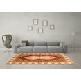 thumbnail image 3 of Ahgly Company Indoor Round Abstract Orange Modern Area Rugs, 6' Round, 3 of 4