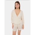 thumbnail image 2 of Cotton Wrap Buttoned Long Sleeve Coords, 2 of 9