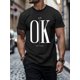 thumbnail image 1 of It's OK Don't Worry Print, Men's Novel Design T-shirt, Casual Comfy Tees For Summer, Men's Clothing Tops For Daily Activities, 1 of 6
