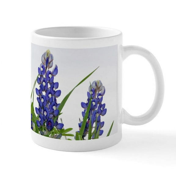 CafePress - Texas Bluebonnets Mugs - 11 oz Ceramic Mug - Novelty Coffee Tea Cup