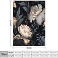 thumbnail image 1 of Blanket Black Modern Botanical Elegant Contemporary Warm Blanket French Vintage Lightweight Fuzzy Blanket for Couch Bed Decor Christmas Halloween Fathers Mothers Valentines Day Gift 30"x40", 1 of 5