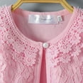 thumbnail image 4 of Vedolay Girl Tops Casual Girls' Button Down Shirts Classic Collared Summer Short Sleeve Cotton Tops,Pink 3-4 Years, 4 of 4