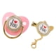 thumbnail image 5 of Juego De Chupetes Para Chupete, Atractivo Regalo Exquisito I Love You Pattern Bling Chupete Para Fiestas Higoodz Rosa M, 5 of 8