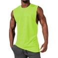 thumbnail image 1 of Chaleco deportivo holgado con abertura grande para hombre - Chaleco de fitness sin mangas de algodón alargado estilo hip hop, 1 of 3