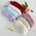 thumbnail image 4 of fastboy Plush Eye Mask Elastic Band Travel Sleeping Mask Solid Color Cute Blindfold Eye Cover, 4 of 8