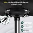 thumbnail image 4 of Square Swivel Stool with Wheel Perfect for Work SPA Shop Massage Height-Adjustable and Cost-Effective Rolling Stool Chair with Back (Brown), 4 of 13