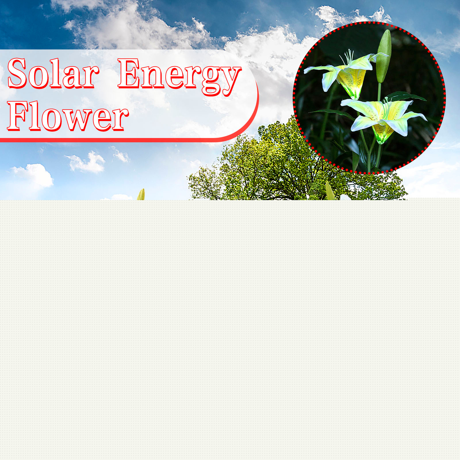 thumbnail image 2 of BVXEEP Solar Lights Outdoor, Led Rose Flower Transparent Combination Ground Lamp Lamp, 2 of 8