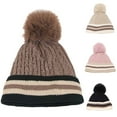 thumbnail image 4 of WREESH Women's Winter Printed Beanie Scarf With Warmth and Fleece Protection, Thick Hat and Scarf Set Pink, 4 of 4