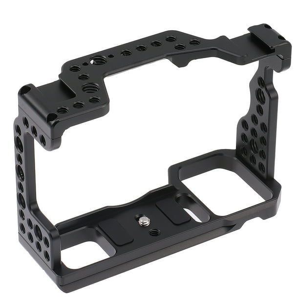 Jaula de cámara Jaula de cámara Reemplazo de jaula de video de aleación de aluminio para Sony A7M3 A7R3 A9 Cámara sin espejo con montaje de zapata fría Agujeros de tornillo de 1/4 pulgadas y 3/8 pulga Maboto Jaula de cámara
