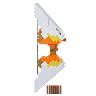 Nerf Minecraft Firebrand, Dart Blasting Axe, 6 Dardos de Espuma Elite, diseño Inspirado en