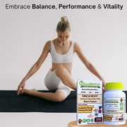 GoodlifePick Maca Root Capsules 150 Count with Black Pepper for Energy, Stamina & Vitality